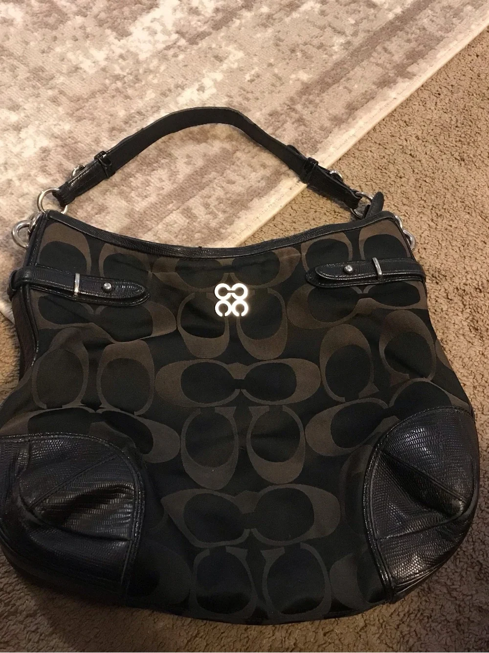 Coach Black Hobo Purse No. 1076-16408